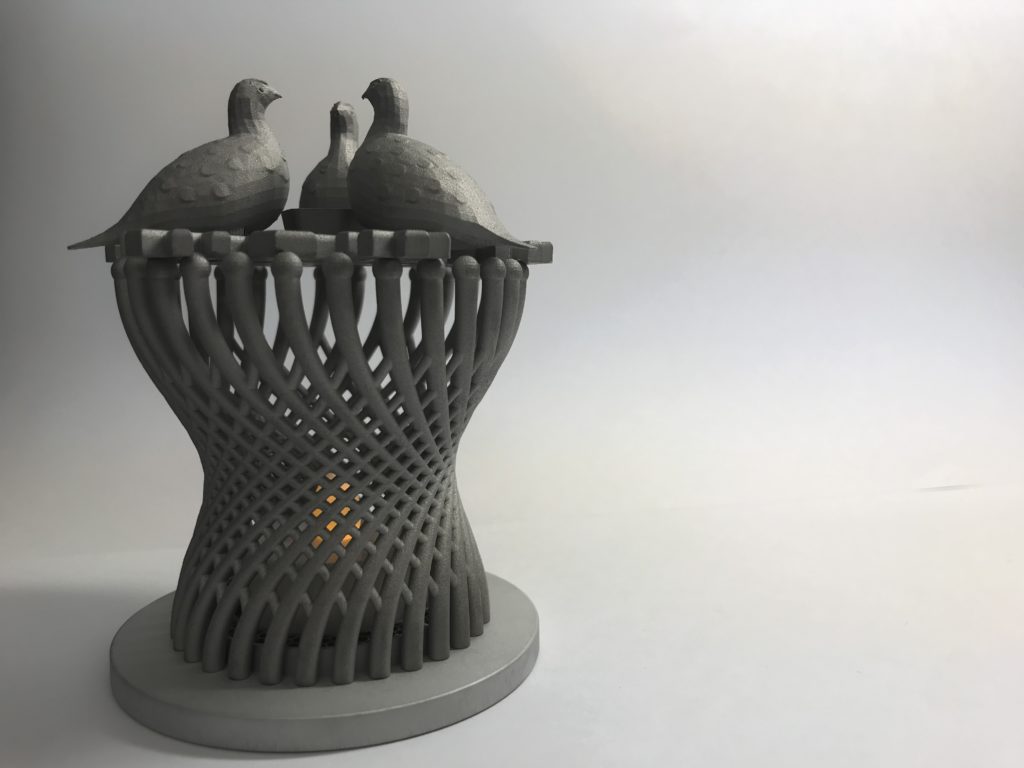 金属3Dプリンターで造形した美術品